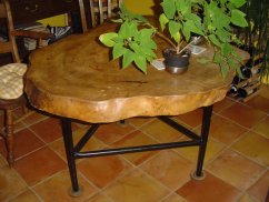 elm slice accent table