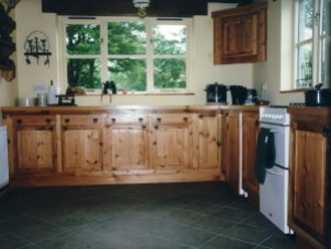Pine kitchen cabinetry