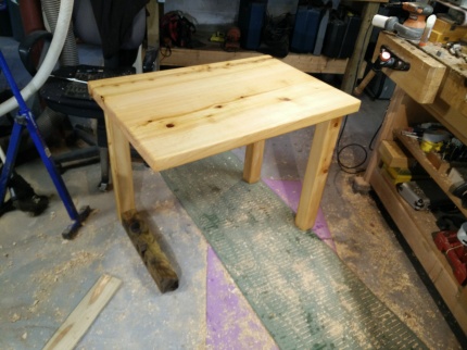 Horizontal Leg Table finished
